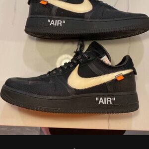 Nike Black and White Athletic Shoes with Signature Design